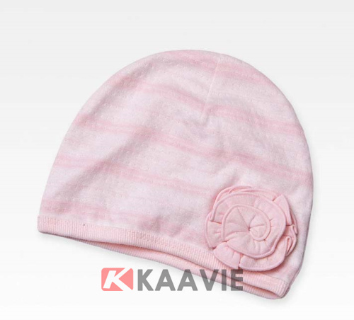 粉色婴儿帽定做