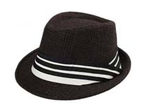 凯维帽业-条纹格子羊毛毡帽定做 -DW031